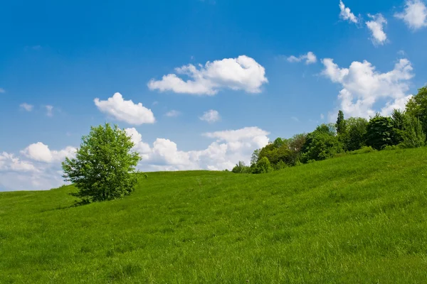 Hill on a background of the blue sky Royalty Free Stock Photos