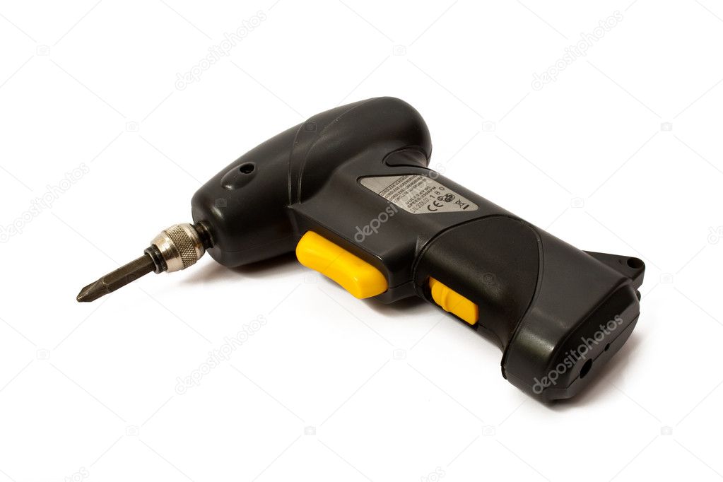 Electrical screwdriver isolated