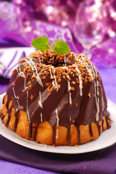 Торт шоколадний кільце — стокове фото