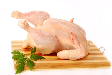 Raw whole chicken clipart