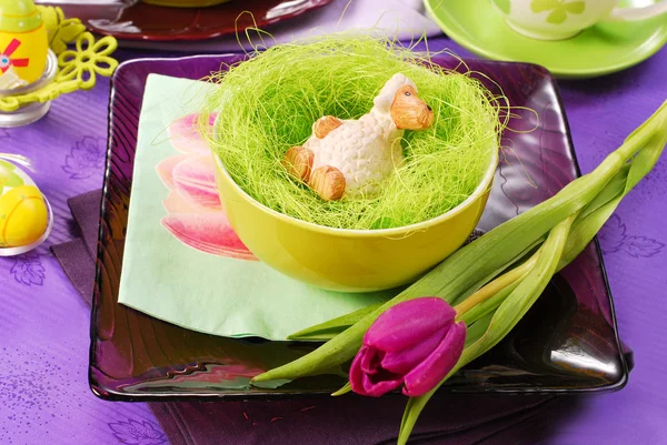 Decorazione tavolo Pasqua — Foto Stock