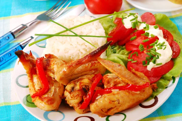 Baked chicken wings — Stock Photo, Image