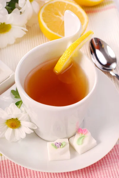 카모마일 및 레몬 차 — 스톡 사진