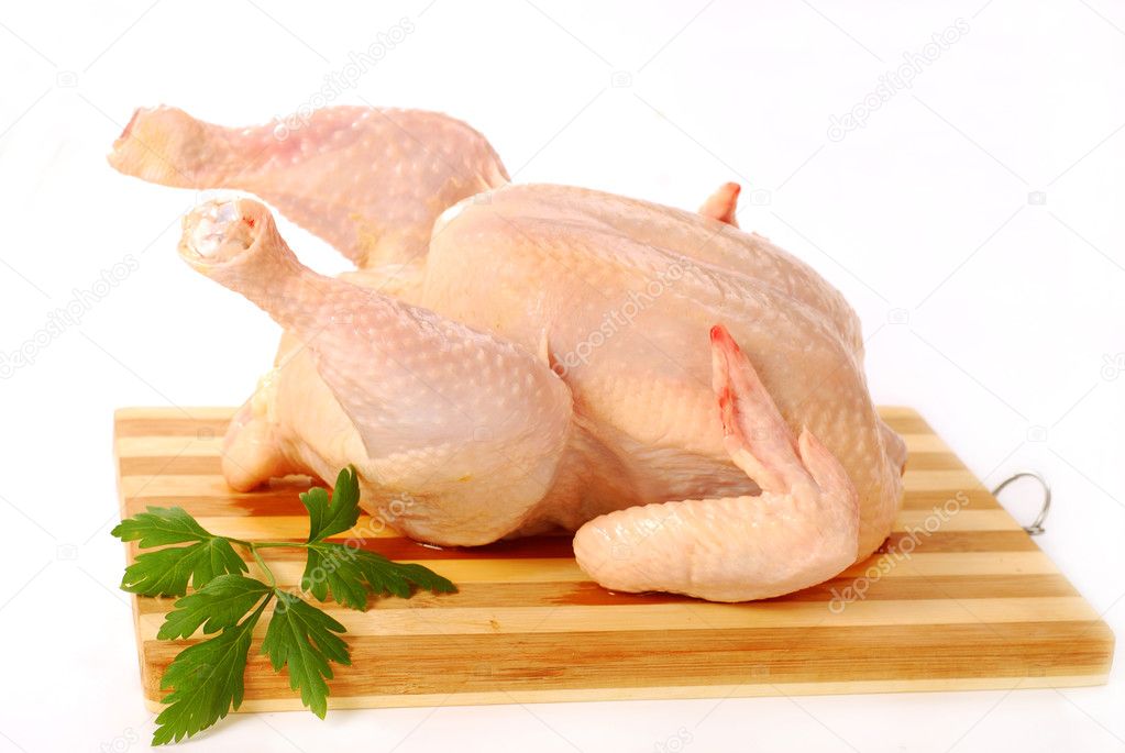 Raw whole chicken