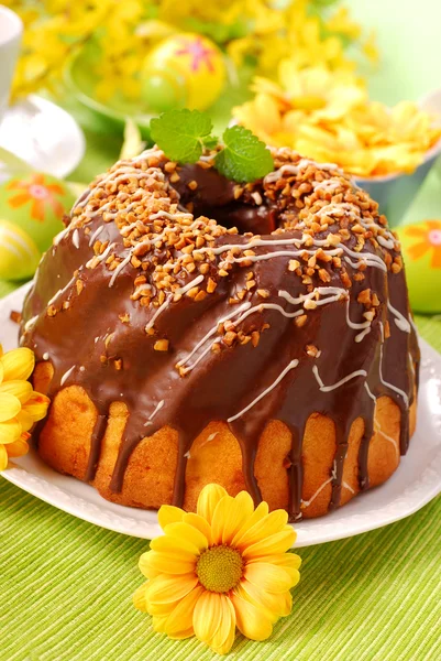 Δαχτυλίδι σοκολάτα κέικ για το Πάσχα — Φωτογραφία Αρχείου