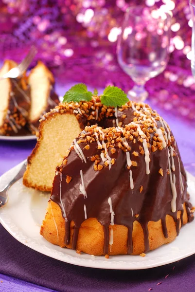 Chocolate ring cake — Stock Photo, Image
