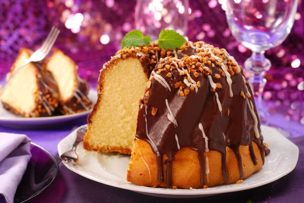 Chocolate ring cake — Stock Photo, Image