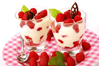 Raspberry dessert clipart