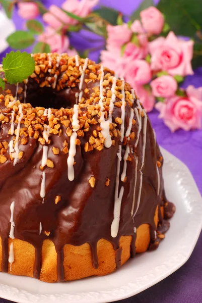 Choklad ring tårta — Stockfoto