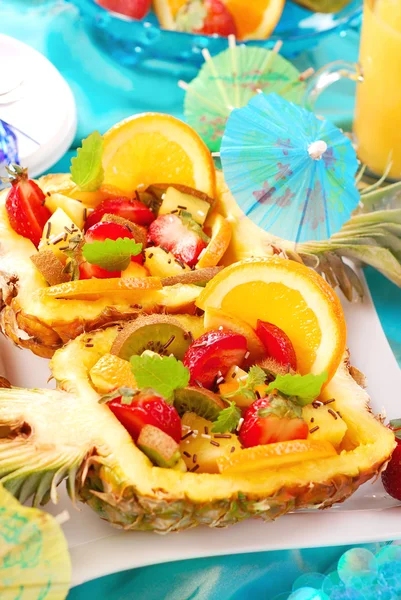 stock image Fruit salad in pineapple