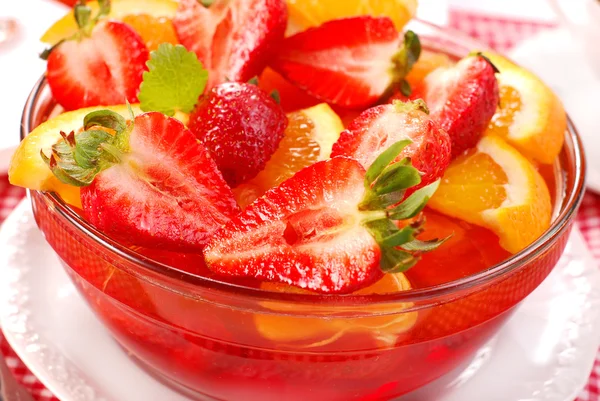与草莓和橙的果冻 — 图库照片