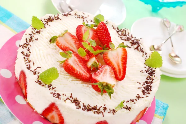 Cheesecake à la fraise — Photo