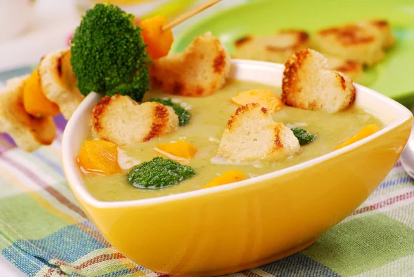 Суп з броколі крем — стокове фото