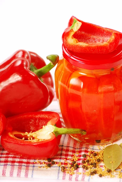 Domácí zavařeniny s červenou paprikou — Stock fotografie
