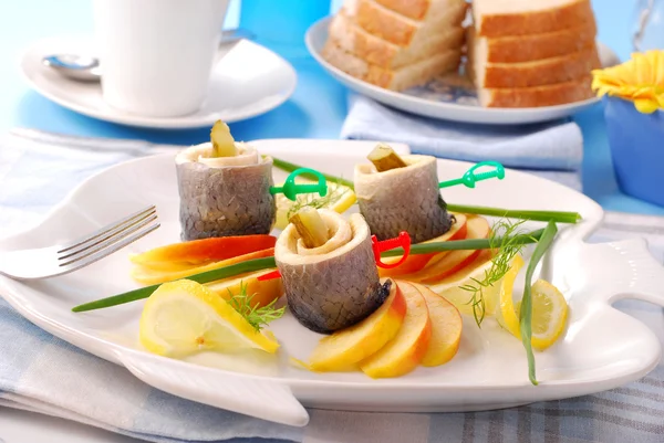 Apple ile ringa balığı böreği — Stok fotoğraf
