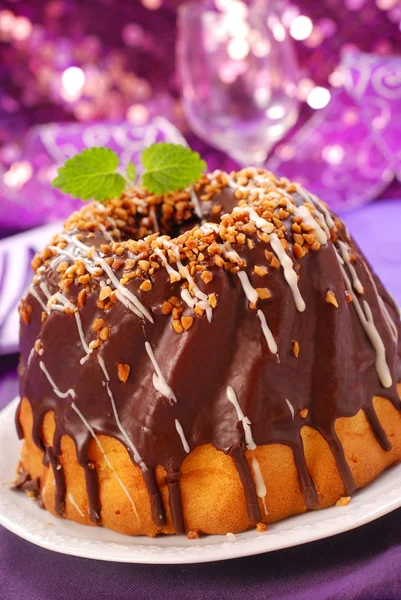 Gâteau anneau chocolat — Photo