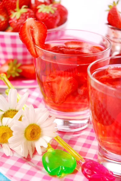 Fresh strawberry drink — Stock Photo, Image