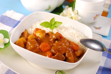 Japanese curry rice clipart