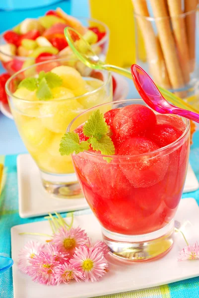 Melon and watermelon juice — Stock Photo, Image