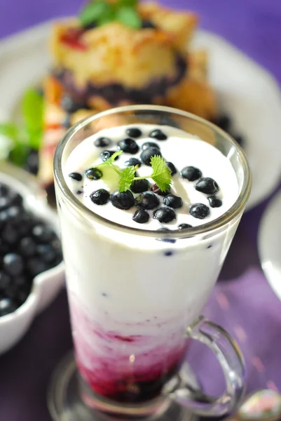 Blueberry milkshake — Stockfoto