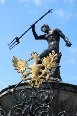 Fountain of the Neptune in Gdansk ( Poland ) clipart