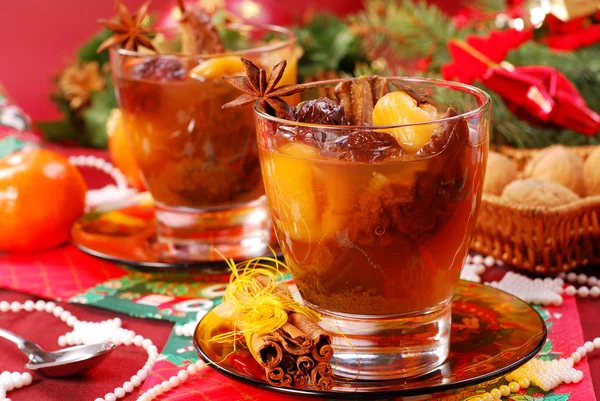 Christmas compote of dried fruits — Stock Photo, Image