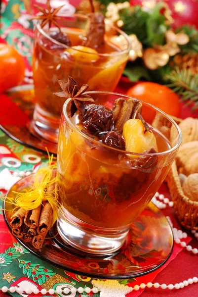 Christmas compote of dried fruits — Stock Photo, Image