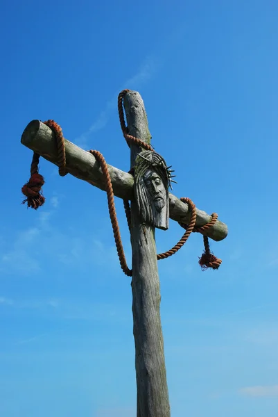 海岸の木製の十字架 — ストック写真