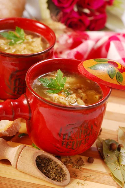 Polish tripe soup (flaki) — Stock Photo, Image