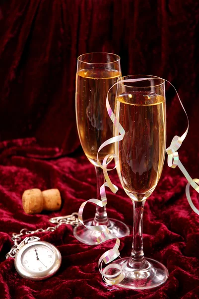 Шампанское на Новый год — стоковое фото