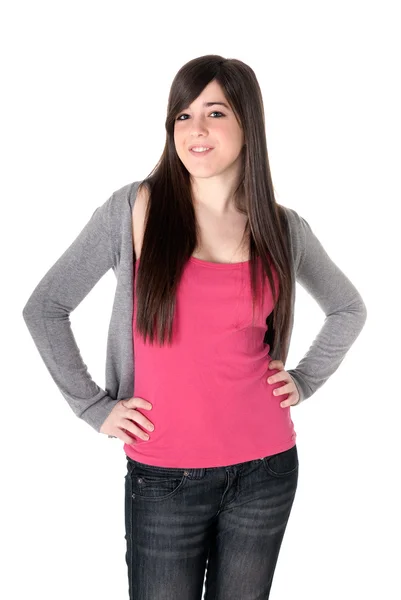 Young female cheerful isolated — Stock Photo, Image