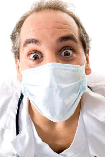 Medic met stethoscoop en medische masker. — Stockfoto