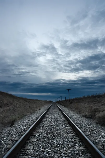 Eisenbahn ins Unendliche — Stockfoto