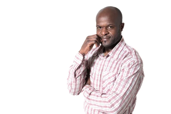 Glücklicher afrikanischer Geschäftsmann Portrait lächelt looki — Stockfoto