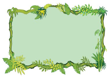 Jungle frame concept in vector clipart