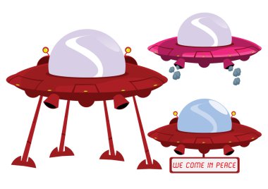 UFO Illustration in Vector clipart