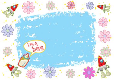 I'm a Boy Colorful Illustration in Vector clipart