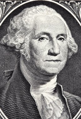 George Washington from US one dollar bil clipart