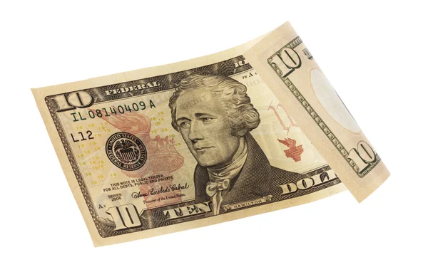 Банкнота десять північноамериканських доларів — стокове фото