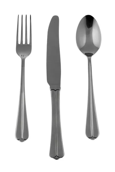 Utensil. forchetta, cucchiaio, coltello — Foto Stock