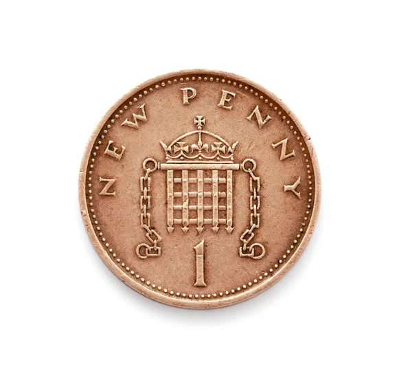 Novas moedas de um centavo — Fotografia de Stock