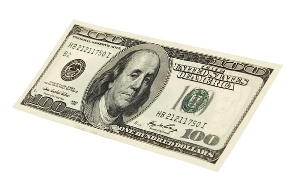 Банкнота в сто долларов — стоковое фото