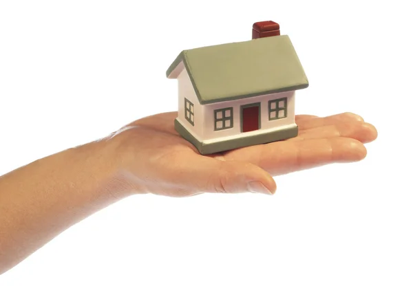 The house in human hands — Stock Photo, Image