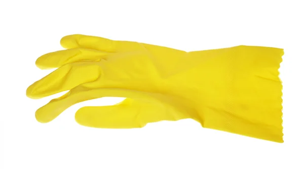 Luvas de borracha amarela — Fotografia de Stock