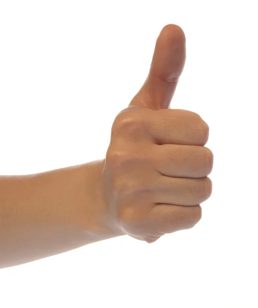 Великі пальці вгору рука — стокове фото