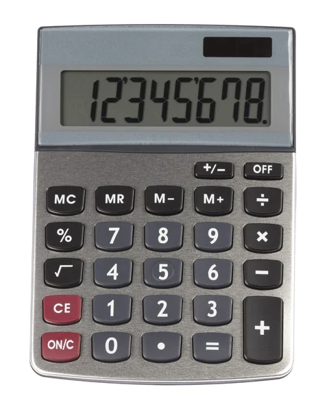 Срібні калькулятор — стокове фото