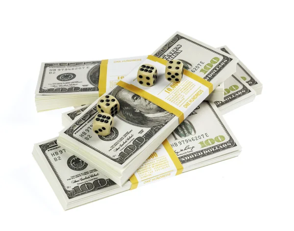 Dollars and Dice — Stock Photo, Image