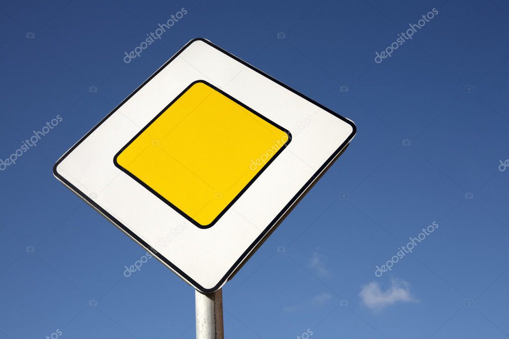 Main road sign