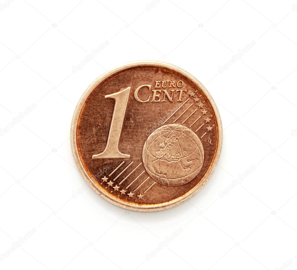 One Euro cent coin.