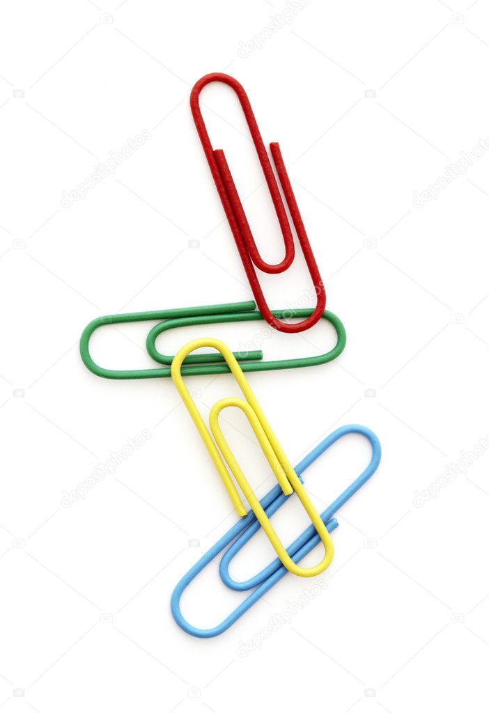 Colored paper clip Stock Photo by ©homiel 2749904